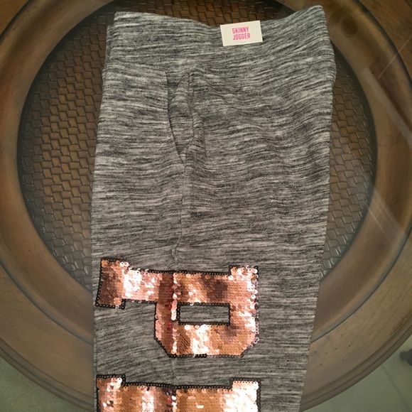 ❤️Pink Sequin Bling Skinny Jogger❤️ - Picture 2 of 5